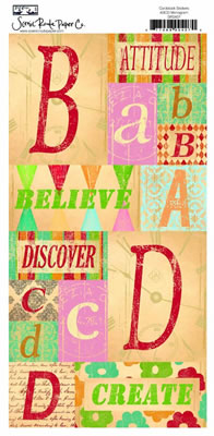 Scenic Route - ABCD Monogram cardstock stickers  (pack of 5)